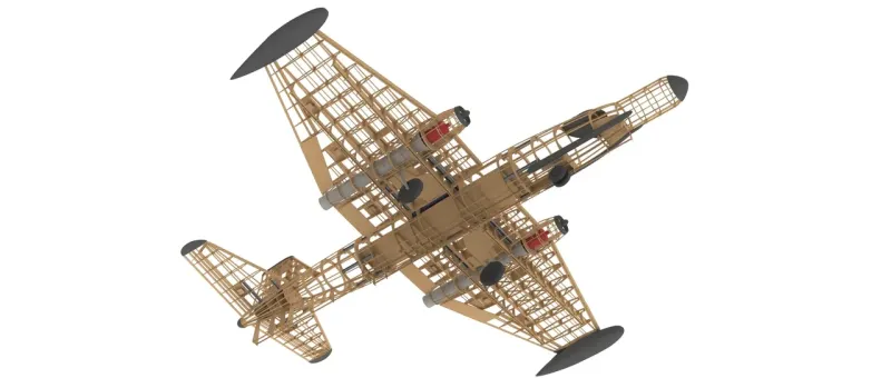 1/6 ENGLISH ELECTRIC CANBERRA Lasercut Kit